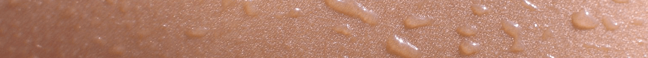 Liquid skincare product on skin
